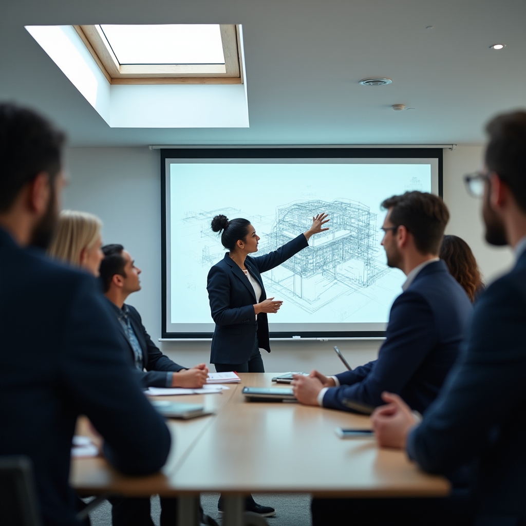 Technisches Team bei einer Präsentation